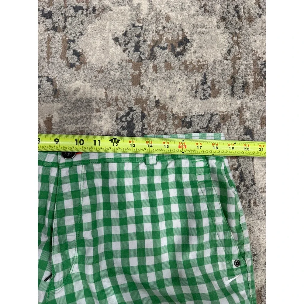 Nike Golf Mens Green Gingham Dri-FIT‎ Cargo Shorts 38 Plaid 452715-317